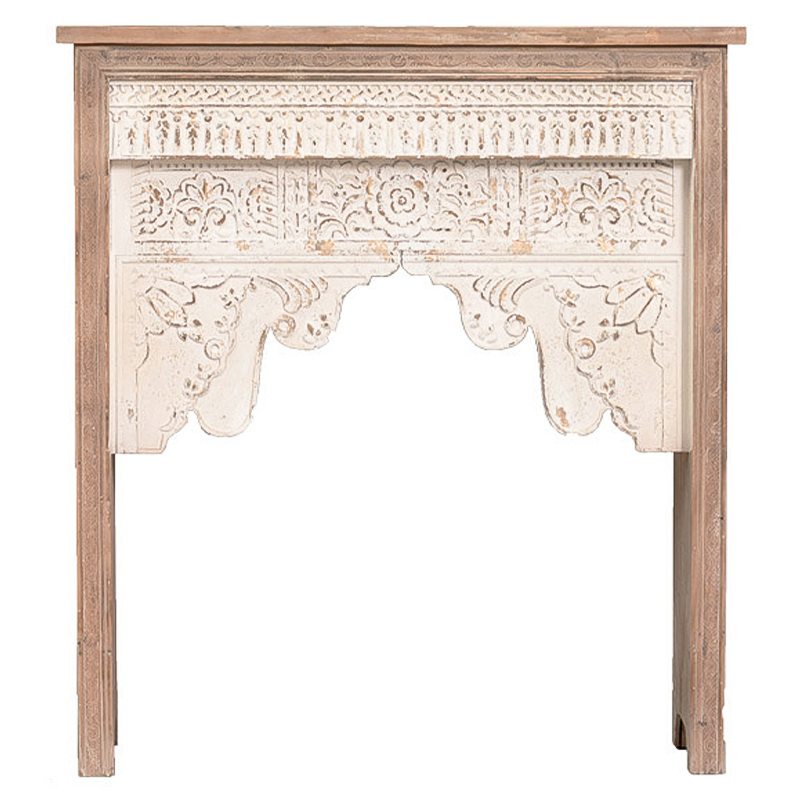 Консоль Indian Antique White Furniture Indra Console Бежевый Древесина в Санкт-петербурге | Loft Concept 