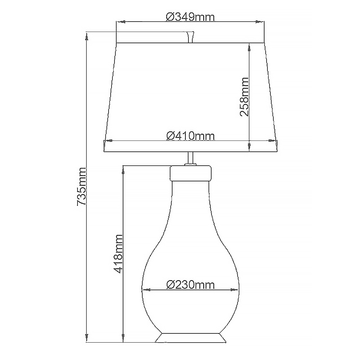 Настольная лампа с коническим дымчато-зелёным абажуром из искусственного шёлка Quintiesse в Санкт-петербурге