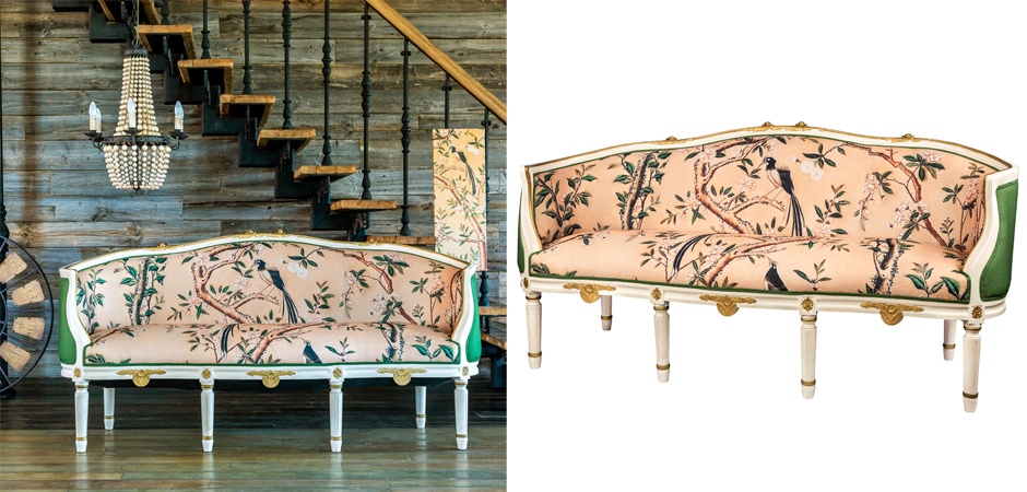 Диван Beige and Green Chinoiserie Sofa - Loft-Concept в Санкт-петербурге
