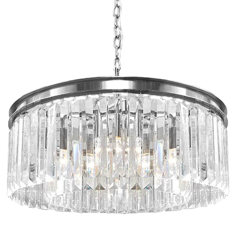 Люстра RH Odeon Chandelier Silver 65 Прозрачное Стекло Серебряный в Санкт-петербурге | Loft Concept 