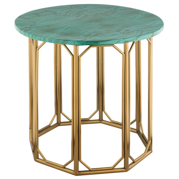 Malachite Modern Side Tables  Малахит (зеленый) Золотой в Санкт-петербурге | Loft Concept 