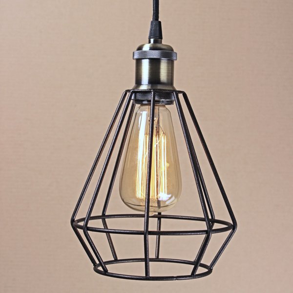 Подвесной светильник Wire Cage Pendant Punch Black Черный в Санкт-петербурге | Loft Concept 