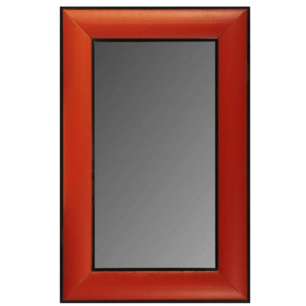 Зеркало настенное Leather Lux Mirror Square Red Красный в Санкт-петербурге | Loft Concept 