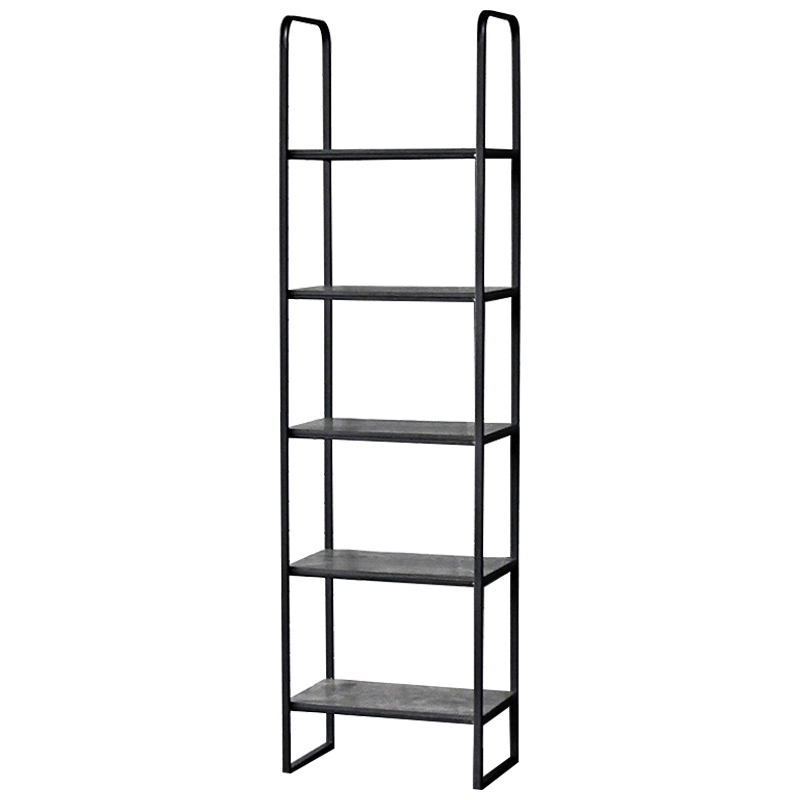 Стеллаж Ayman Graphite Industrial Metal Rust Rack Черный Дерево Серый в Санкт-петербурге | Loft Concept 