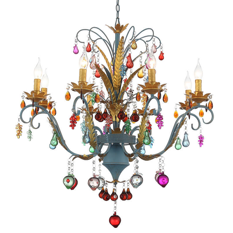 Люстра Colored Glass Pendant Chandelier 65 Мульти Люстра Colored Glass Pendant Chandelier 65 Мульти в Санкт-петербурге | Loft Concept