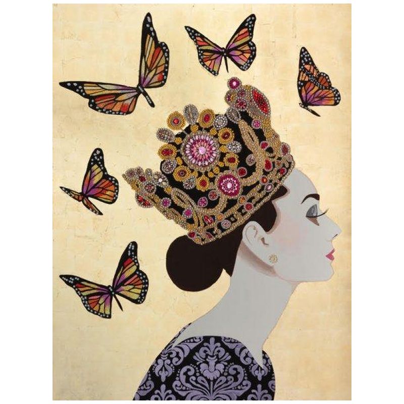 Картина Audrey with Crown and Monarch Butterflies Мульти в Санкт-петербурге | Loft Concept 