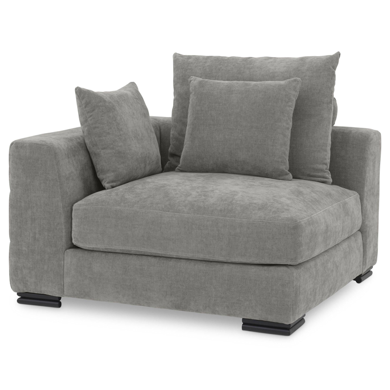 Диван Eichholtz Sofa Clifford Corner grey Серый Черный в Санкт-петербурге | Loft Concept 