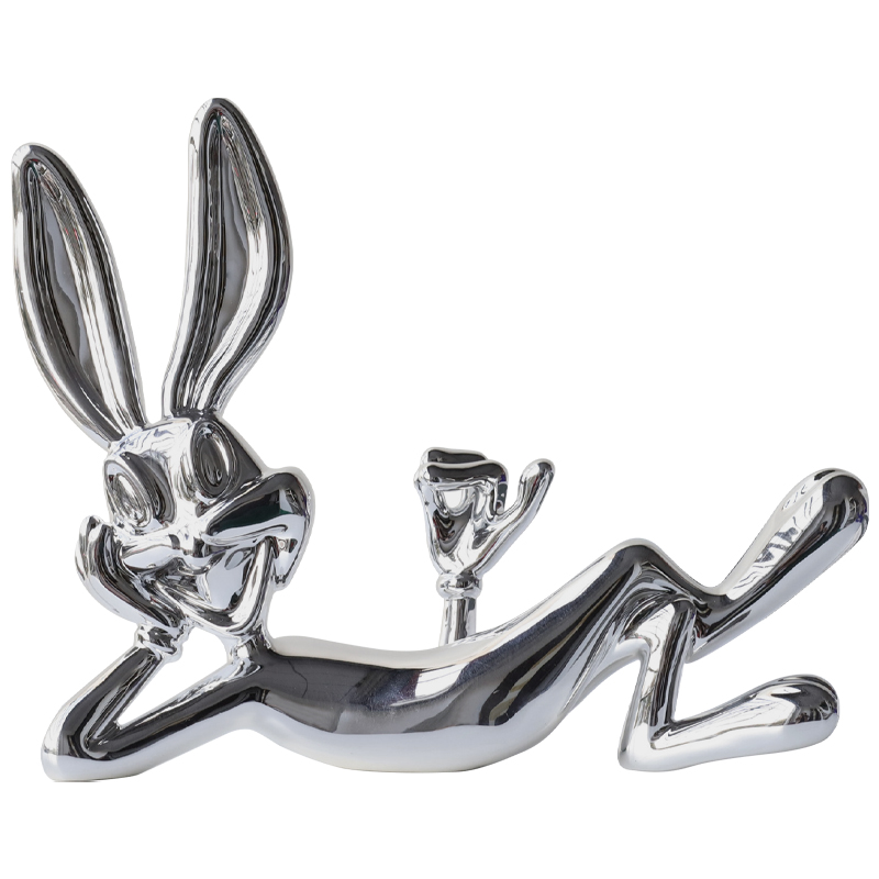 Декоративная статуэтка Bugs Bunny Silver Серебряный в Санкт-петербурге | Loft Concept 