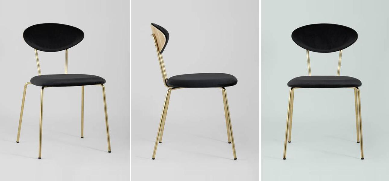 Стул Stanley II Черный Велюр - фото