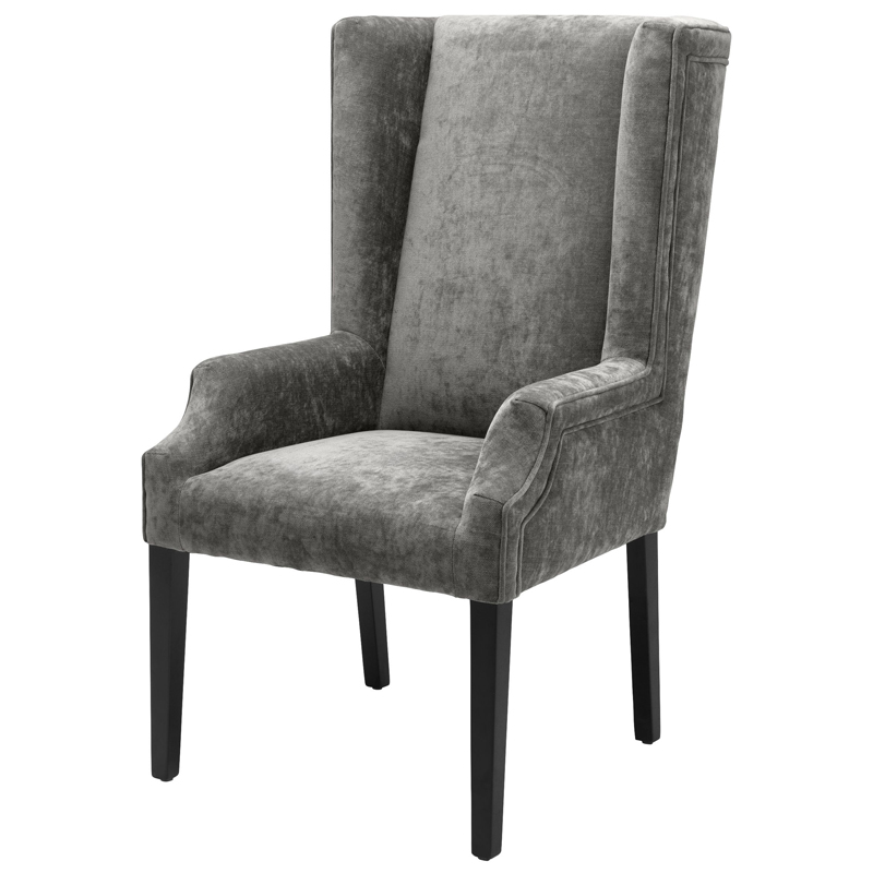 Стул Eichholtz Dining Chair Tempio grey Серый Черный в Санкт-петербурге | Loft Concept 