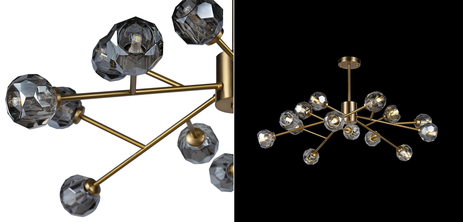 Люстра RH Boule De Cristal smoky 15 - фото