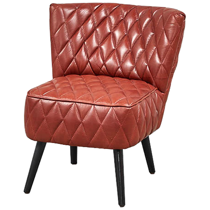 Кресло Rhombuses Upholstery Chair Малиновый (Crimson) Черный в Санкт-петербурге | Loft Concept 