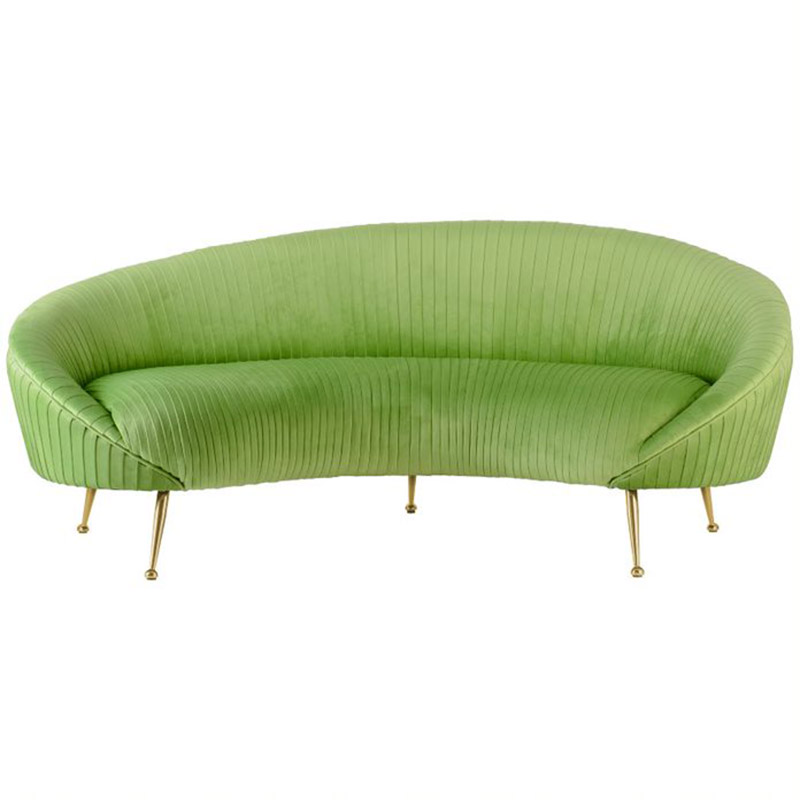 Диван Pebernat Lounge Sofa green Золотой Зеленый смок Прозрачный зеленый в Санкт-петербурге | Loft Concept 