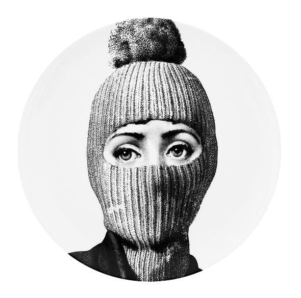 Декоративная тарелка Fornasetti 160 Черный Декоративная тарелка Fornasetti 160 Черный в Санкт-петербурге | Loft Concept