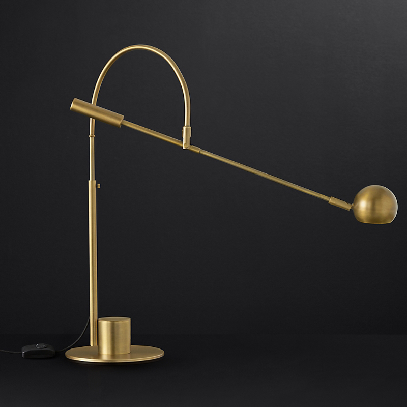 Настольная лампа Restoration Hardware ORBITER II desk lamp Brass Латунь в Санкт-петербурге | Loft Concept 