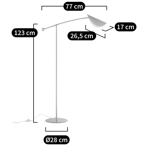 Торшер с поворотным плафоном Aracea Beige Floor Lamp в Санкт-петербурге