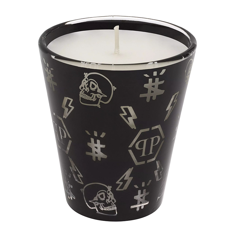 Свеча Philipp Plein Candle Monogram S Черный Белый в Санкт-петербурге | Loft Concept 