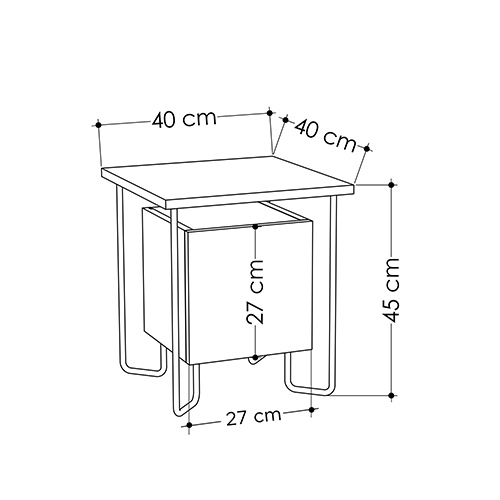 Прикроватная тумба белого цвета с дверцей ACRES NIGHTSTAND WHITE в Санкт-петербурге