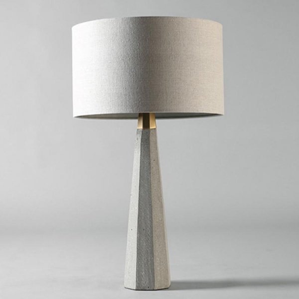 Настольная лампа Concrete Stone Table Lamp Tube Серый в Санкт-петербурге | Loft Concept 