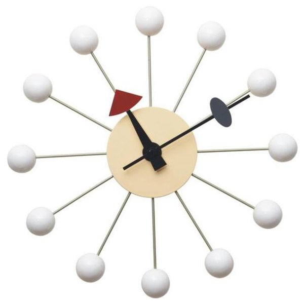 Часы George Nelson Ball Clock White Белый в Санкт-петербурге | Loft Concept 