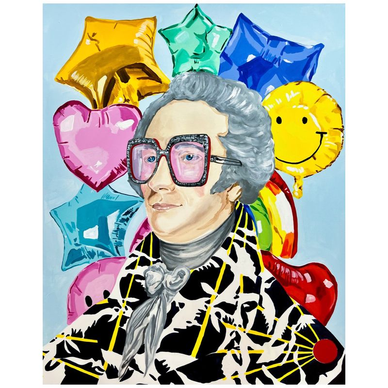 Картина Alexander Hamilton in Matisse Inspired Jacket on Mylar Balloons Мульти в Санкт-петербурге | Loft Concept 