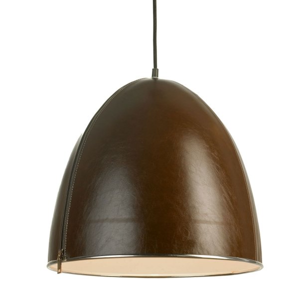 Подвесной светильник Leather Cone Brown Pendant  в Санкт-петербурге | Loft Concept 