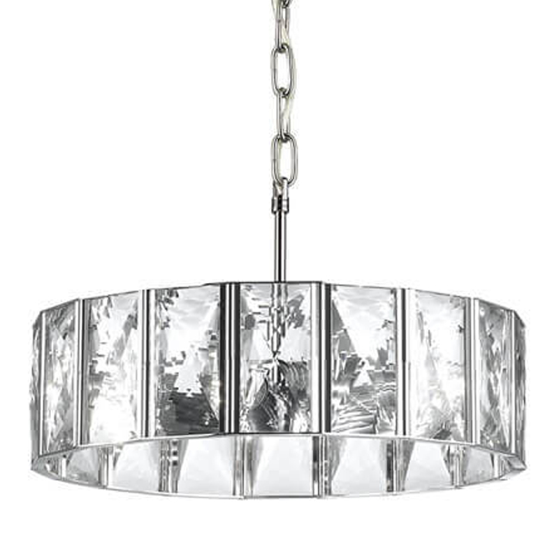 Люстра Tiers Crystal Light Chandelier Round Хром Прозрачный (Transparent) в Санкт-петербурге | Loft Concept 