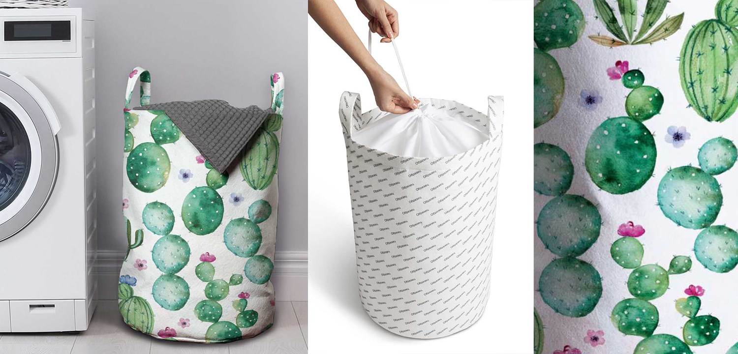 Корзина Cactus Pattern Basket - фото