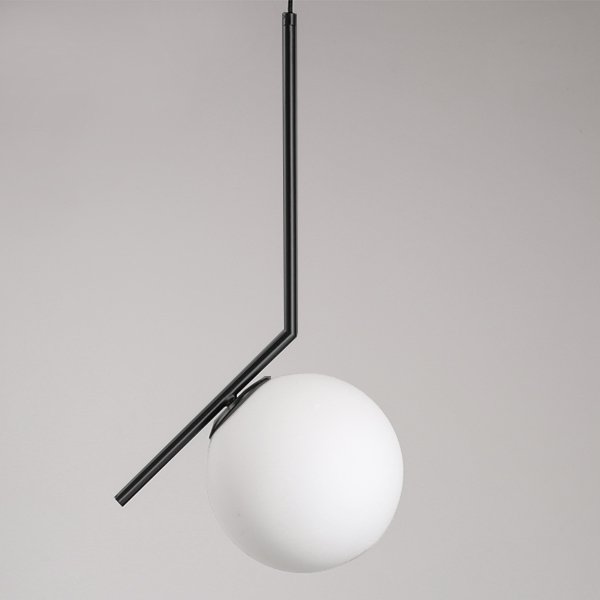 Светильник Flos IC Lighting Black Pendant Lamp Черный Белый в Санкт-петербурге | Loft Concept 