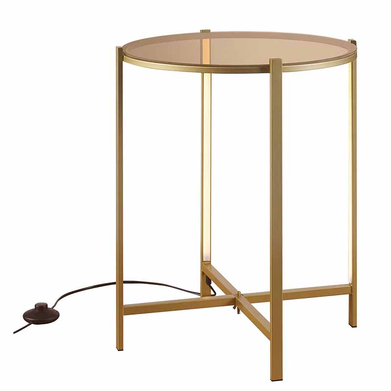 Приставной стол Galia Side Table Bronze LED Бронза в Санкт-петербурге | Loft Concept 