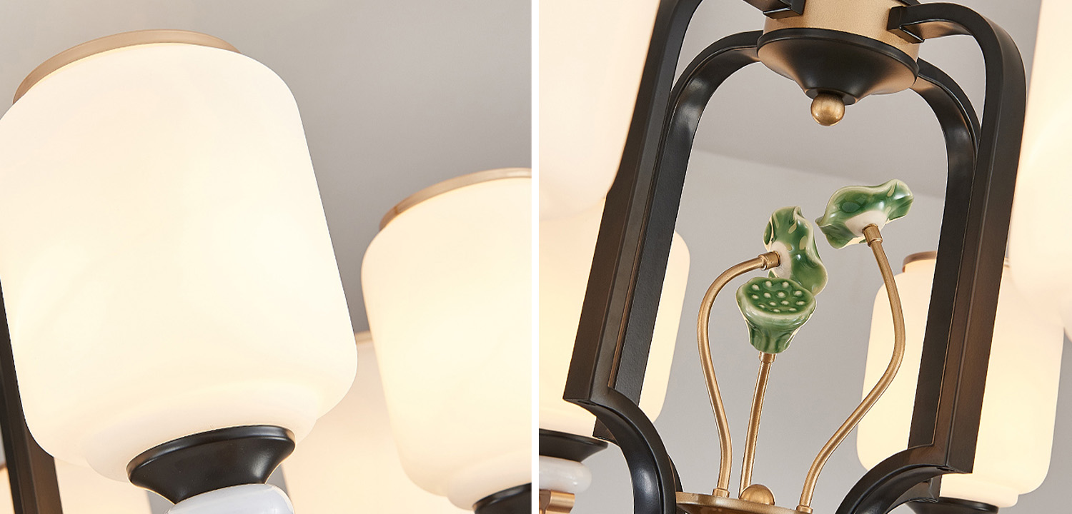 Люстра в китайском стиле Chinese Style Lotus Fruit Chandelier - фото