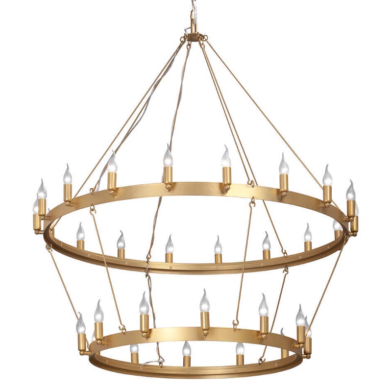 Люстра Camino Round Chandelier two tiers gold Золотой в Санкт-петербурге | Loft Concept 