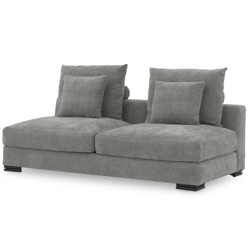 Диван Eichholtz Sofa Clifford 2-Seater grey Серый Черный в Санкт-петербурге | Loft Concept 