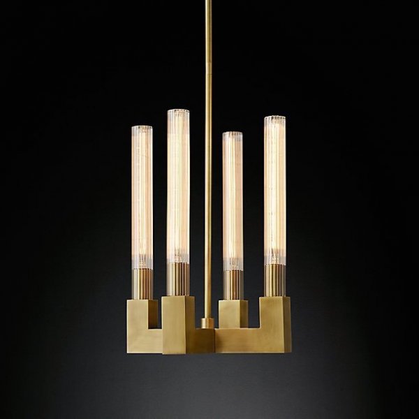 Люстра RH CANELLE Pendant lamp 4 Modern Brass Латунь в Санкт-петербурге | Loft Concept 