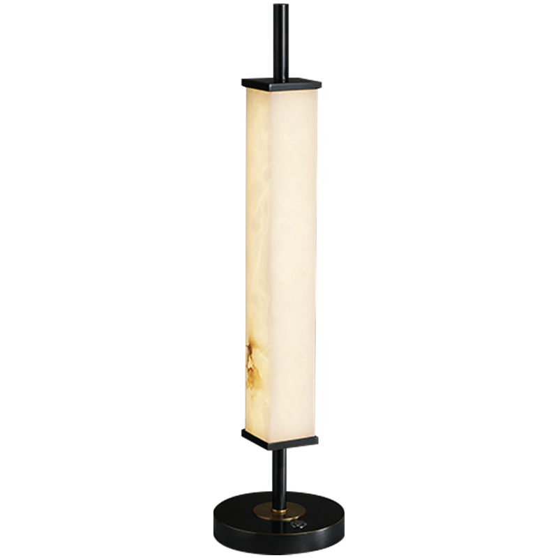 Настольная лампа Gaelle Modern Marble Table Lamp Темная медь Черный Белый Мрамор Bianco в Санкт-петербурге | Loft Concept 