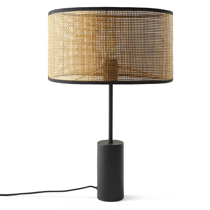 Настольная лампа Solvei Wicker Table lamp Черный Коричневый в Санкт-петербурге | Loft Concept 