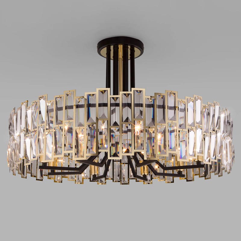 Потолочная люстра Darkness Chandelier gold 71 Черный Прозрачный (Transparent) Золотой в Санкт-петербурге | Loft Concept 