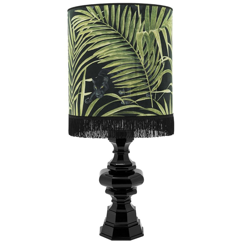 Настольная лампа Table Lamp Empire Velvet Black Green Зеленый Черный в Санкт-петербурге | Loft Concept 