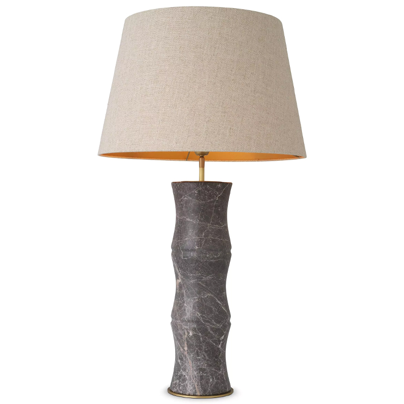 Настольная лампа Eichholtz Table Lamp Bonny Grey Бежево-серый Серый Латунь в Санкт-петербурге | Loft Concept 