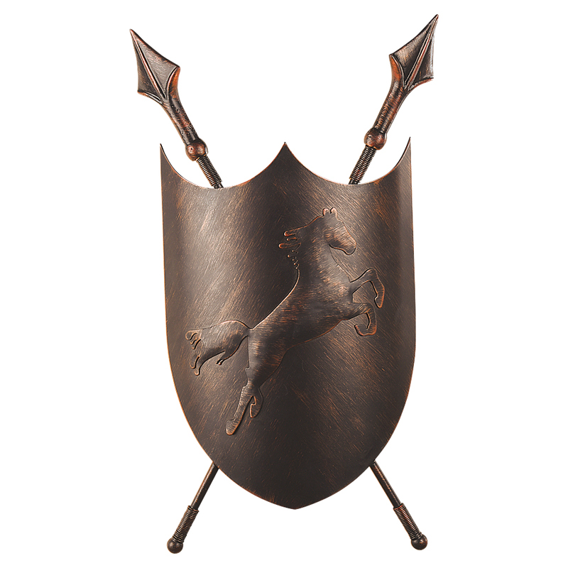 Бра Shield Horse Sconce Коричневый винтаж в Санкт-петербурге | Loft Concept 