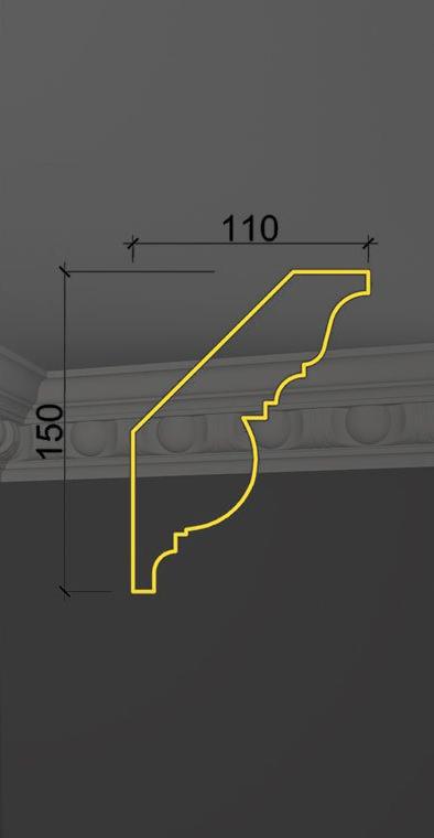 Карниз с орнаментом KO-01 в Санкт-петербурге