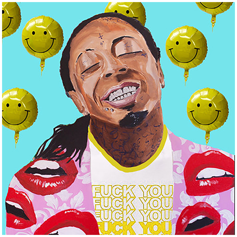 Картина Lil Wayne with Smiling Balloons Мульти в Санкт-петербурге | Loft Concept 