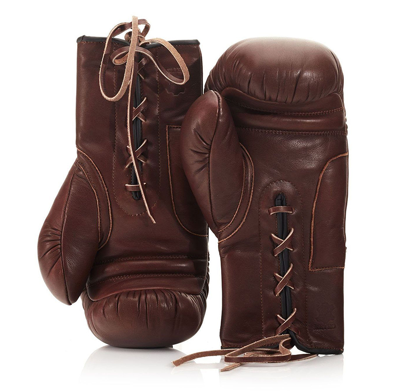 Боксерские перчатки RETRO HERITAGE BROWN LEATHER BOXING GLOVES Коричневый в Санкт-петербурге | Loft Concept 