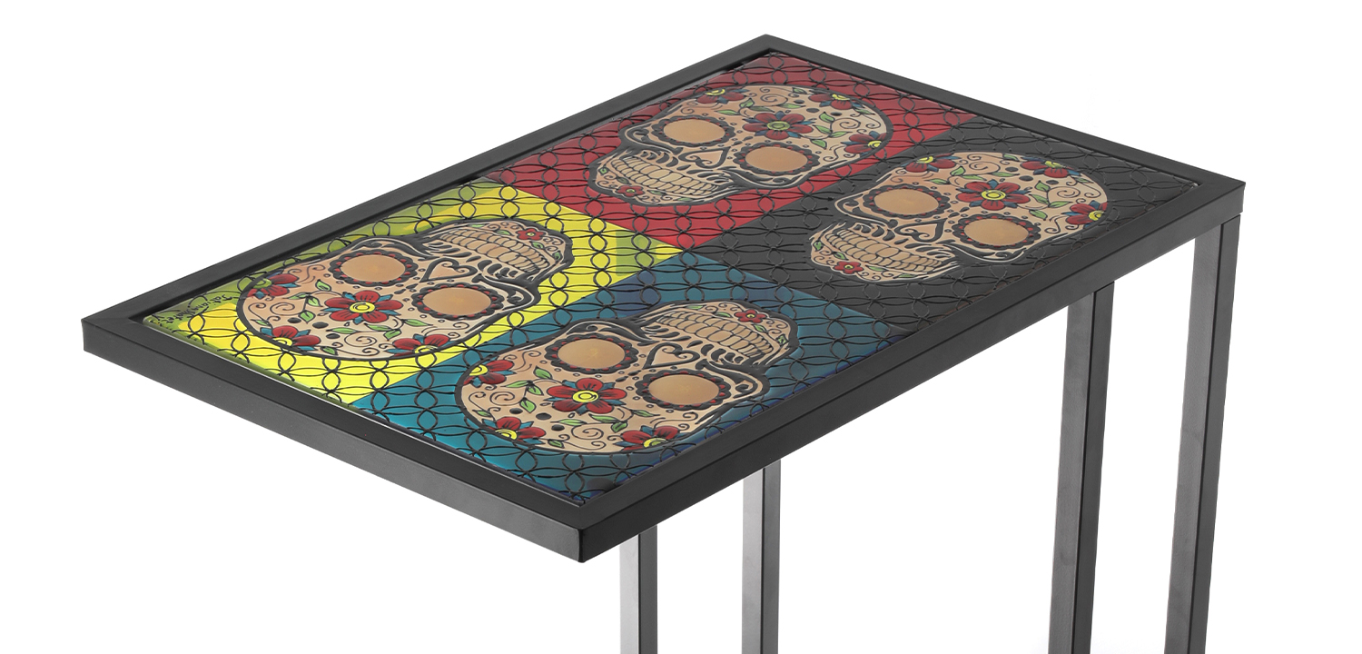 Приставной стол Multicolored Skulls - фото №1