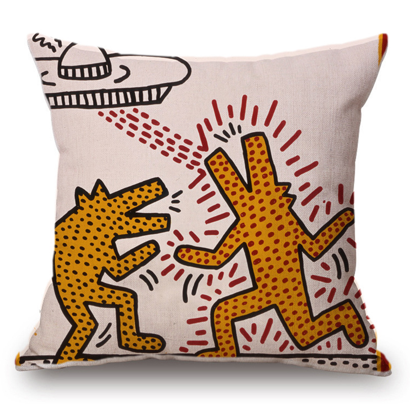 Подушка Keith Haring 9 Мульти в Санкт-петербурге | Loft Concept 