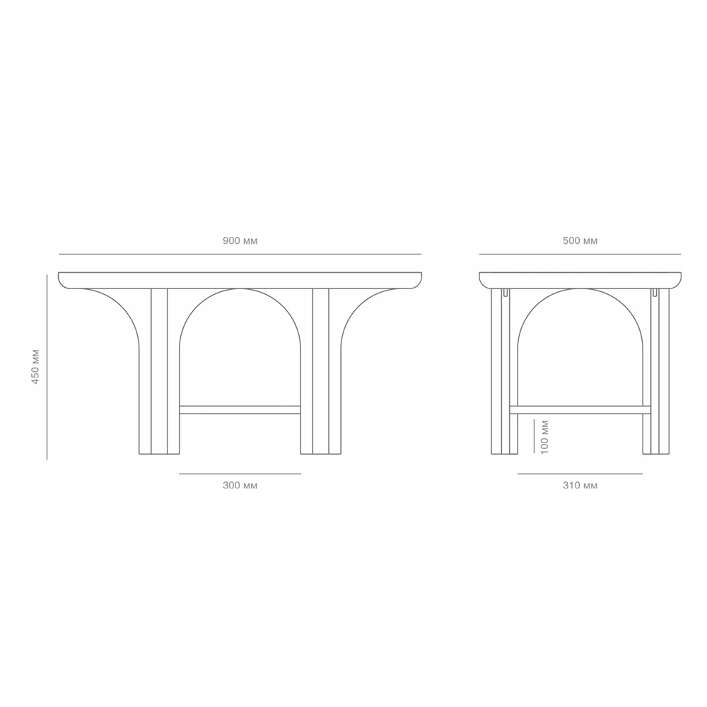 Стол кофейный деревянный с арочным основанием Arch Passage Стол кофейный деревянный с арочным основанием Arch Passage в Санкт-петербурге