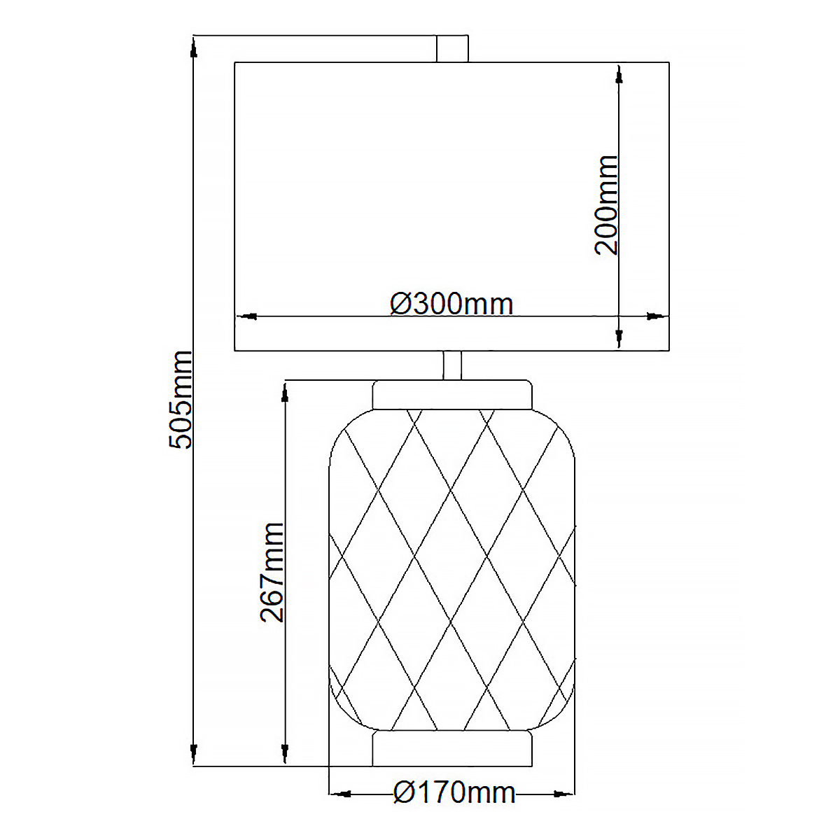 Настольная лампа с цилиндрическим абажуром и прозрачным стеклянным основанием Quintiesse в Санкт-петербурге