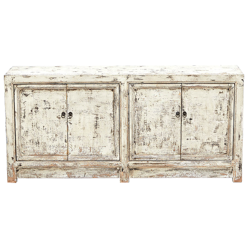 Комод в винтажном стиле с 4-мя дверцами Reynard Chest of Drawers Vintage Ivory ivory ( слоновая кость ) Древесина Коричневый винтаж в Санкт-петербурге | Loft Concept 