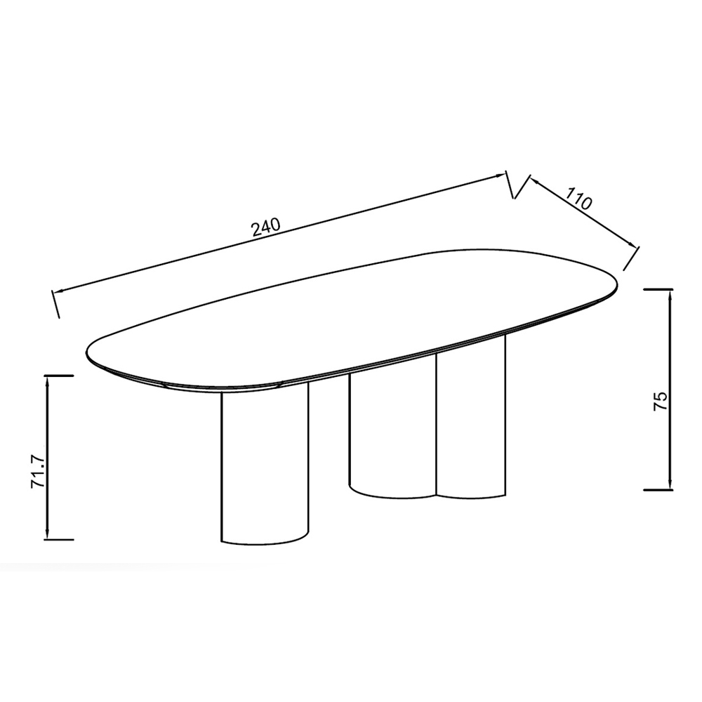 Стол обеденный мраморный с колоннами Marble Column Table в Санкт-петербурге