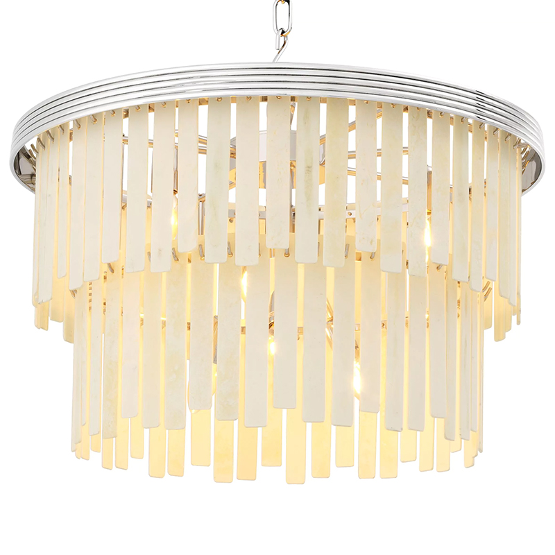 Люстра Eichholtz Chandelier Arizona S Nickel ivory ( слоновая кость ) Никель в Санкт-петербурге | Loft Concept 